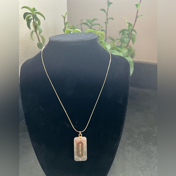 Dior Plate Vintage Necklace Two Toned - Picture 2 of 5